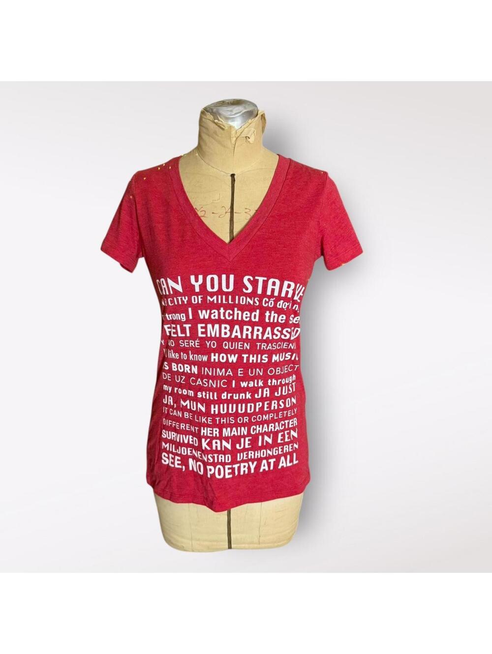OMI International Arts Center Red V-neck T-shirt